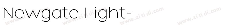 Newgate Light字体转换